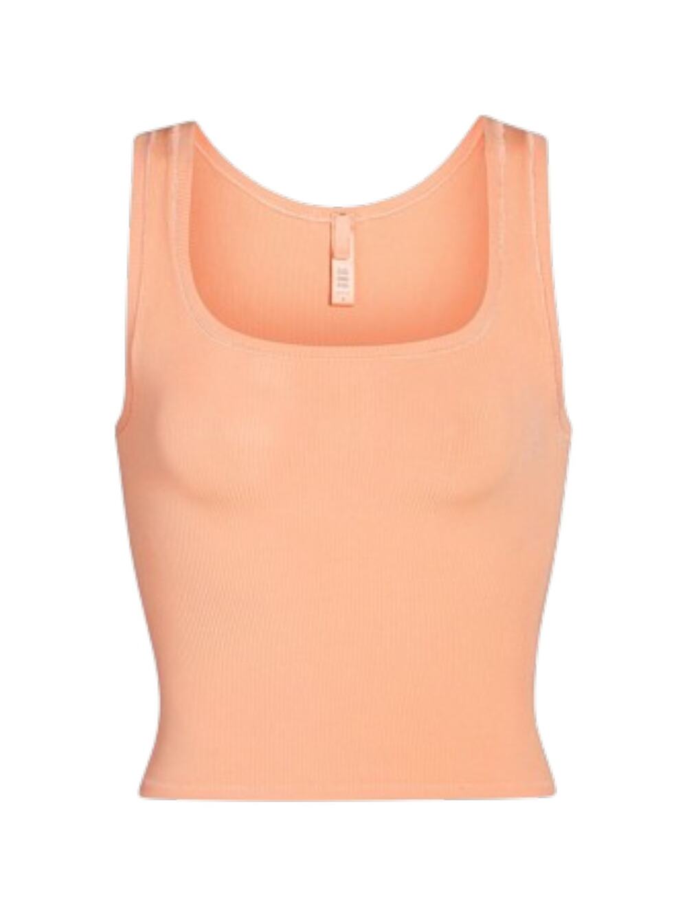 SKIMS Soft Lounge Tank 4XL Peach Ribbed Modal Stretch Rare Orange Cozy Lounge